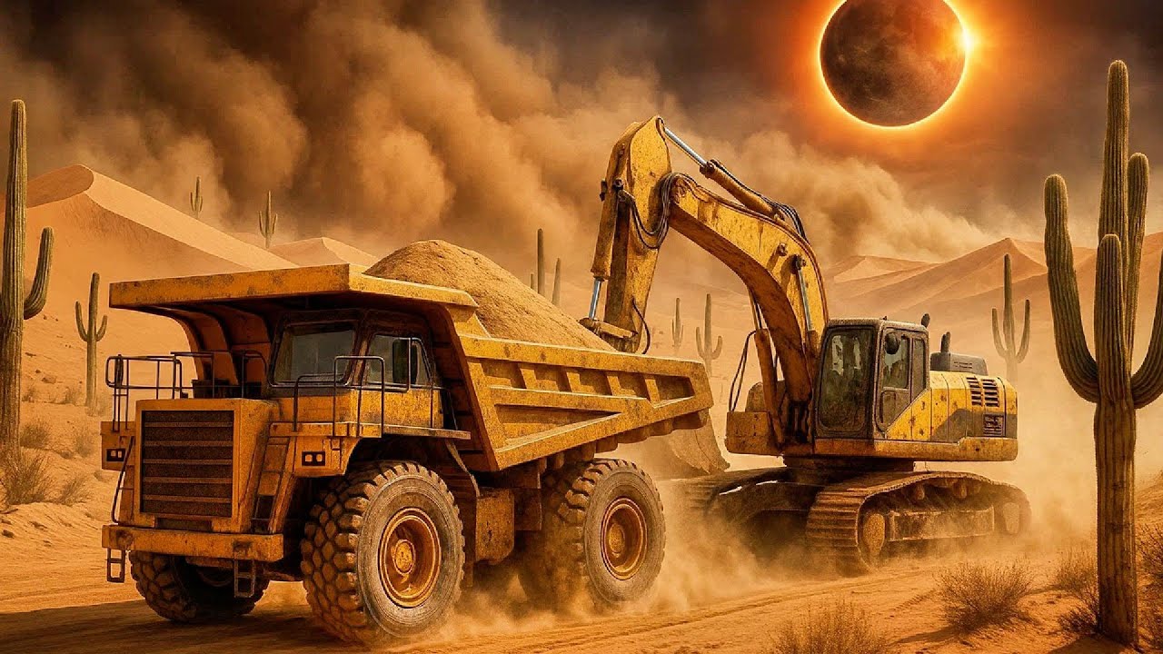 Epic Desert Construction! 🌵🚧 Vehicles Build a Highway Across the Desert | Construction Story