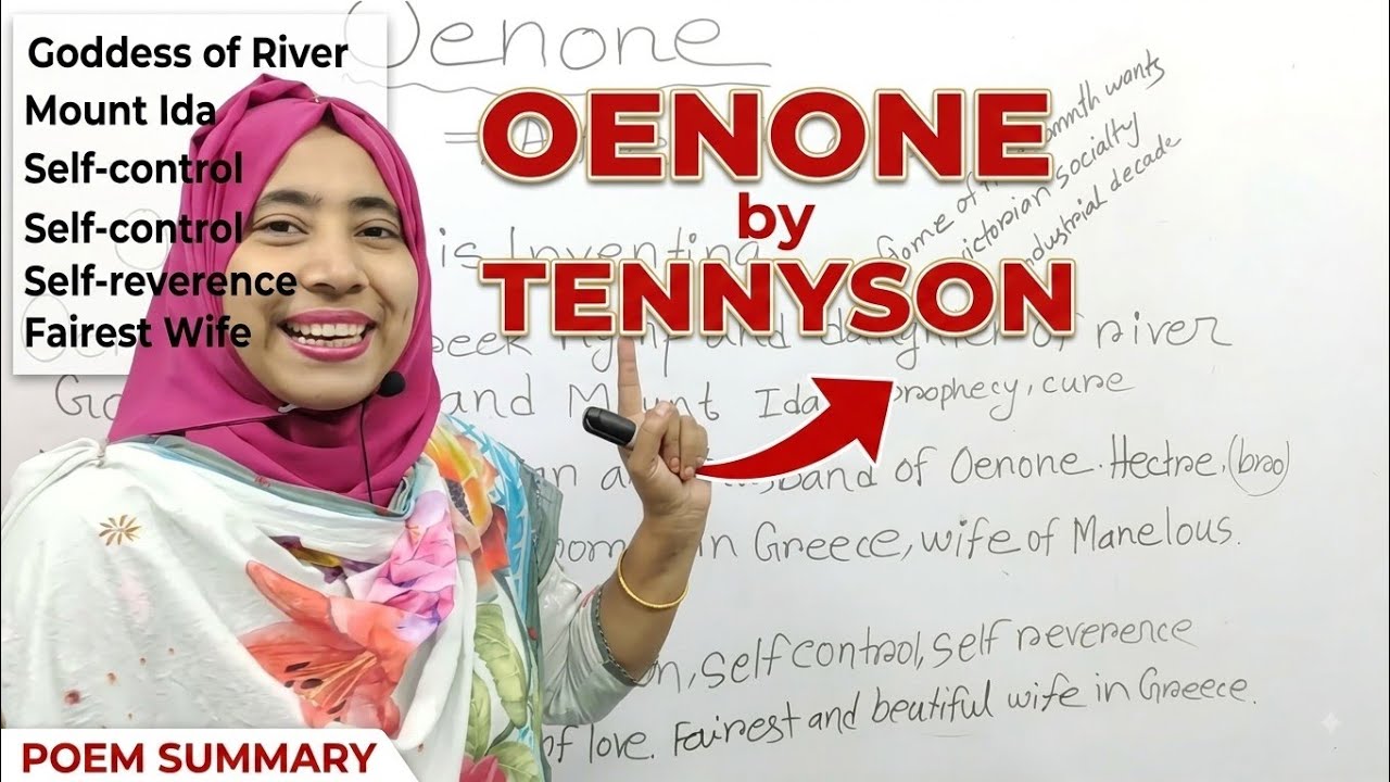 Oenone By Alfred Tennyson | Oenone by Tennyson Bengali Lecture |
