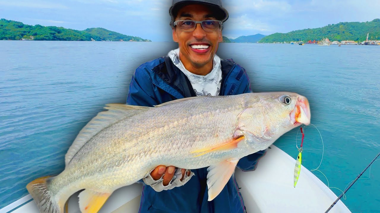 Jigging for Salmon in Trinidad 🇹🇹 Acoupa Weakfish
