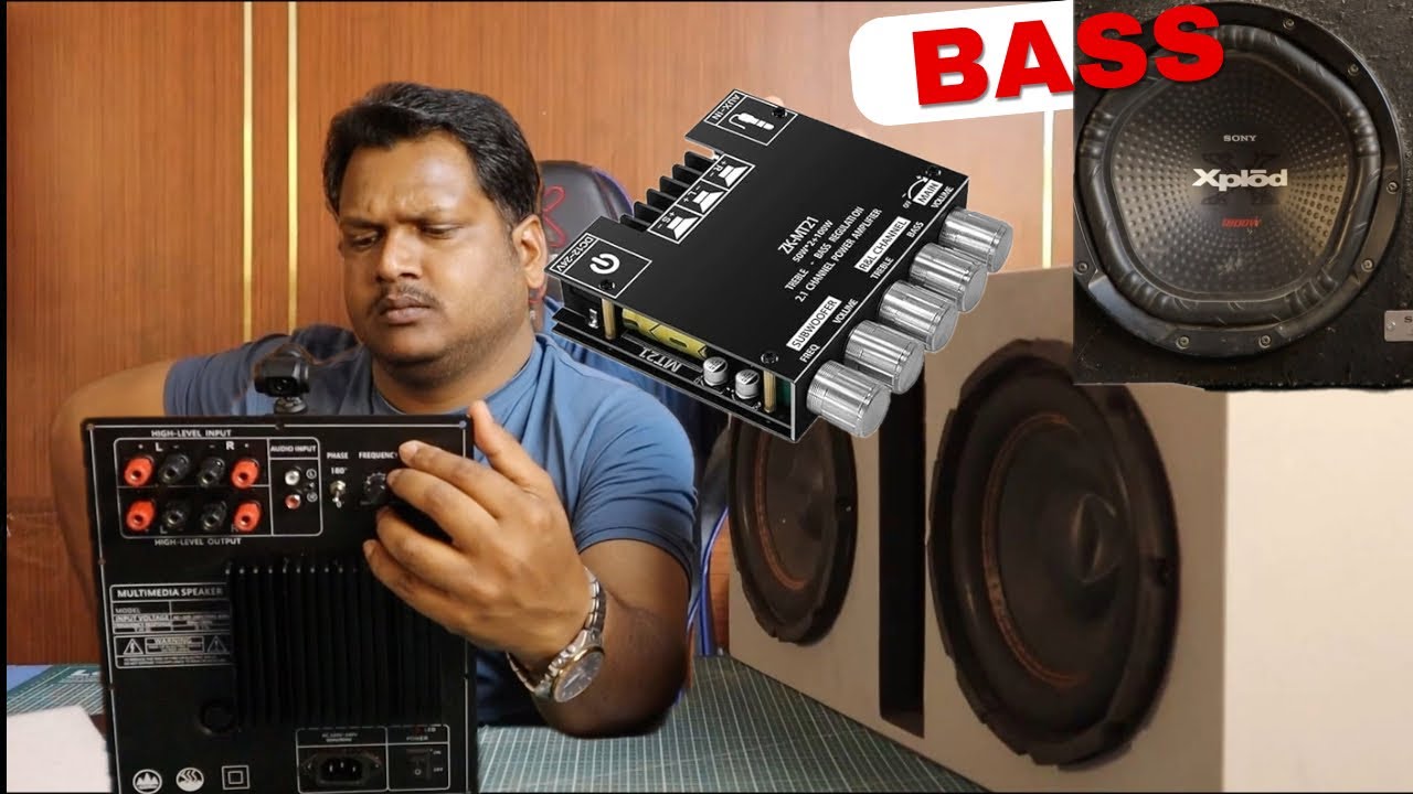 Bass amplifier | subwoofer system | ZK mt-21 | home theater for home DIY