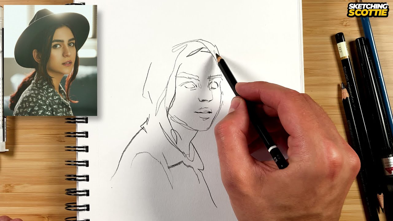 SKETCHING TUTORIAL - Pencil quick sketch process