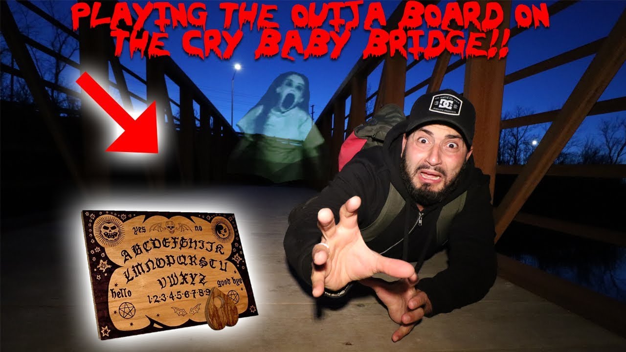 (GONE WRONG) OUIJA BOARD CHALLENGE ON THE HAUNTED CRY BABY BRIDGE | MOE SARGI