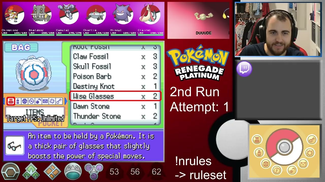 Byron's Gym | Pokémon Renegade Platinum Nuzlocke | Full Twitch Stream (12/02/2026)
