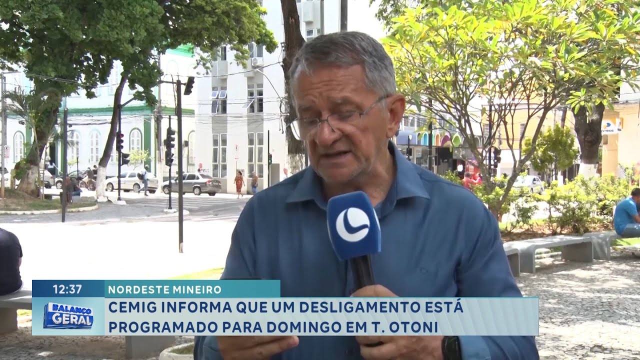Nordeste Mineiro: Cemig informa desligamento programado para domingo em Teófilo Otoni.