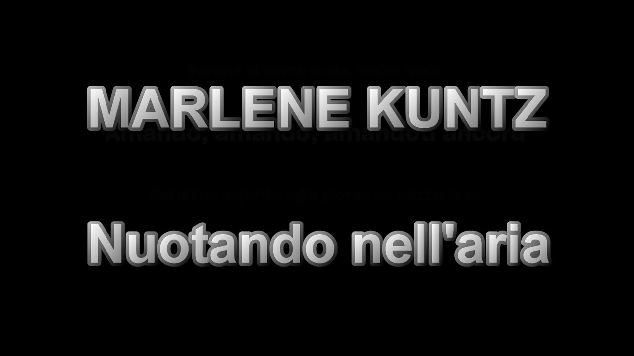 MARLENE KUNTZ - Nuotando nell'aria - Karaoke