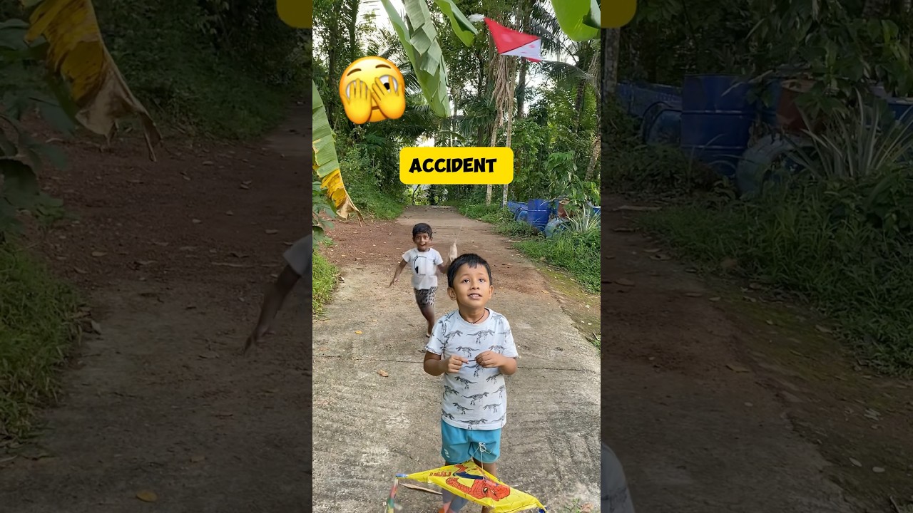 Kite flying cute boy face an accident ♿️⛔️#cute #viralvideo #latest