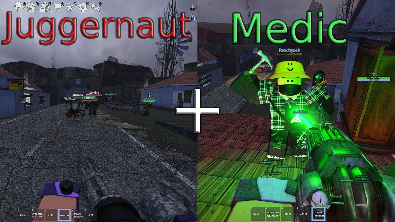 Juggernaut + Medic GAMEPLAY as HUMAN - Map : Zs_lighthouse | Undead Defense on ‪@Roblox