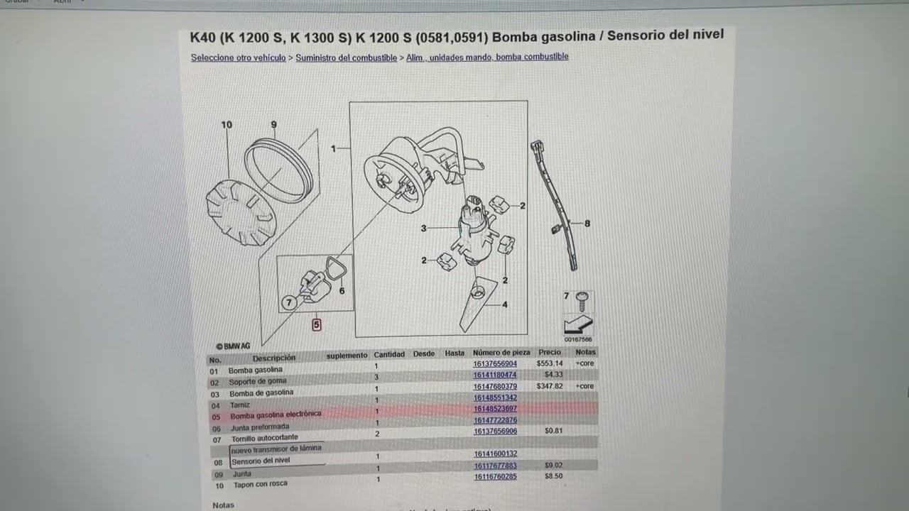 K1200S - Ojito con puentear el regulador de la bomba de gasolina