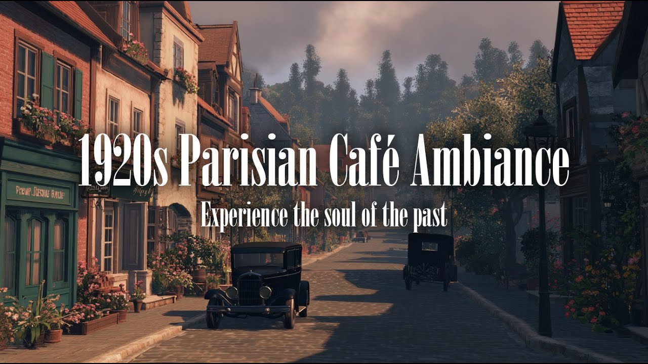 1920s Parisian Cafe Ambiance | 1920s Jazz & French Charm | Relaxing Vintage Music for Work or Study