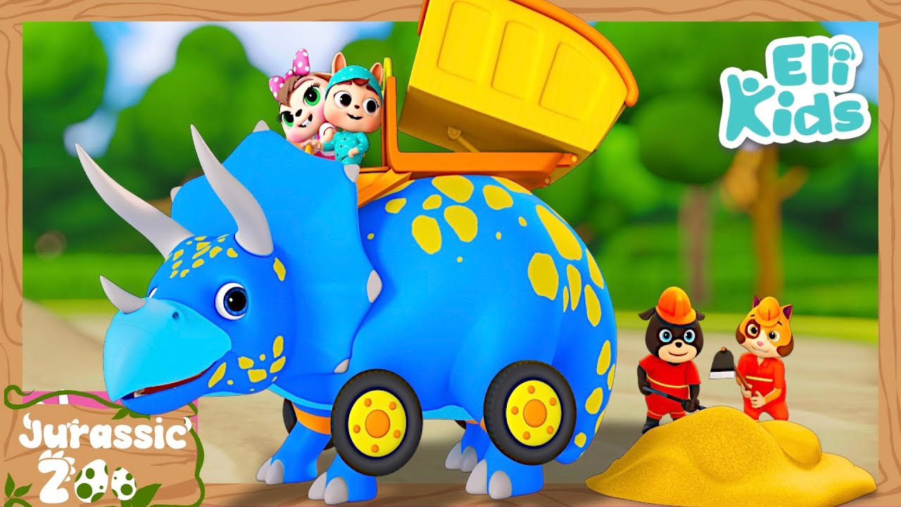 Dinosaur Truck Song | Jurassic Zoo | Eli Kids Songs & Nursery Rhymes