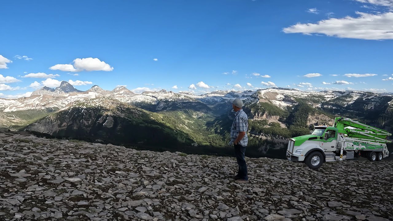 Pouring the new ski lift at GRAND TARGHEE RESORT