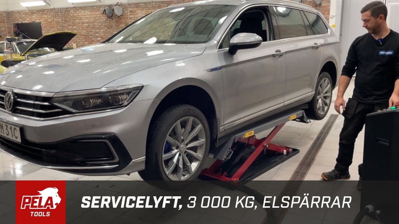 Servicelyft, 3 000 kg, elspärrar från PELA Tools