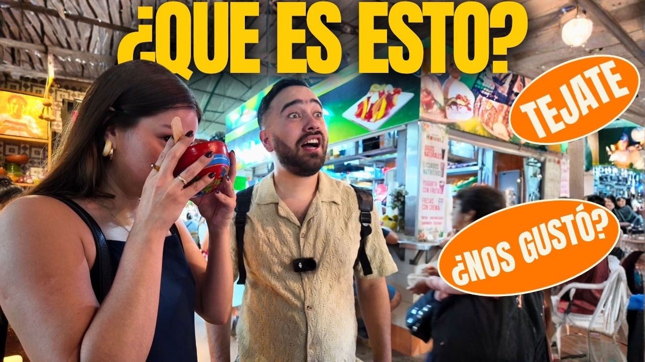 EXTRANJEROS prueban la bebida m&aacute;s TRADICIONAL de OAXACA🇲🇽 EL TEJATE