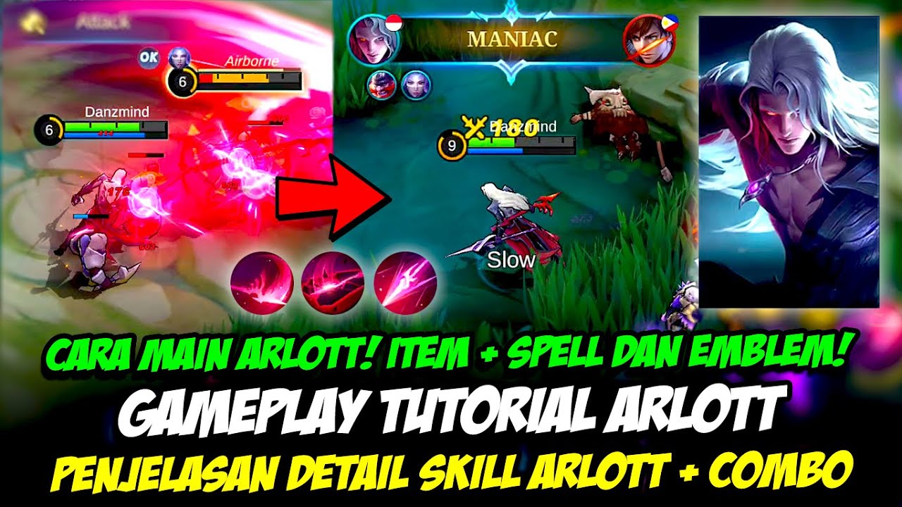 TUTORIAL ARLOTT HERO BARU | PENJELASAN COMBO SKILL ARLOTT ❗ BUILD ARLOTT TERSAKIT + CARA MAIN ARLOTT