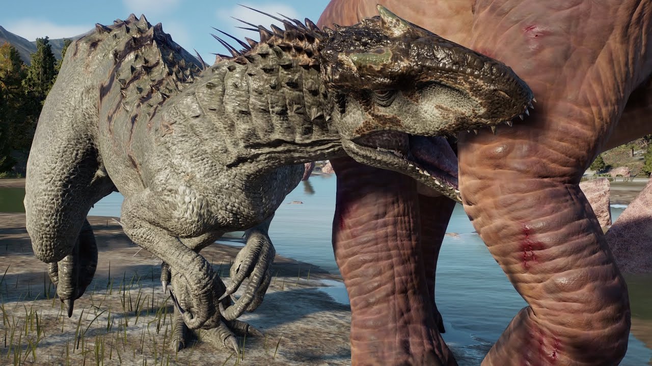 Индоминус Рекс против всех зауроподов — Jurassic World Evolution 2 (4K 6OFPS)