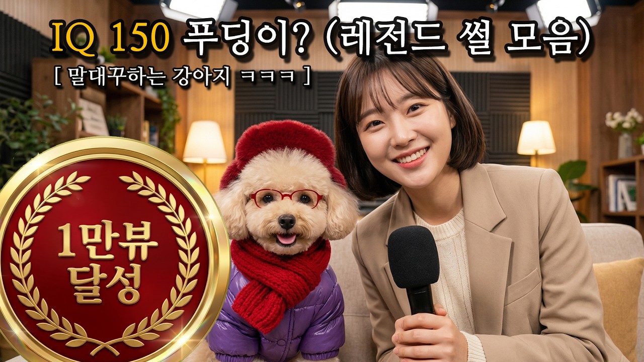 IQ 150 천재 강아지 푸딩이? 🧠 서울대 아나운서도 이긴 레전드 썰 모음 (3분 순삭)