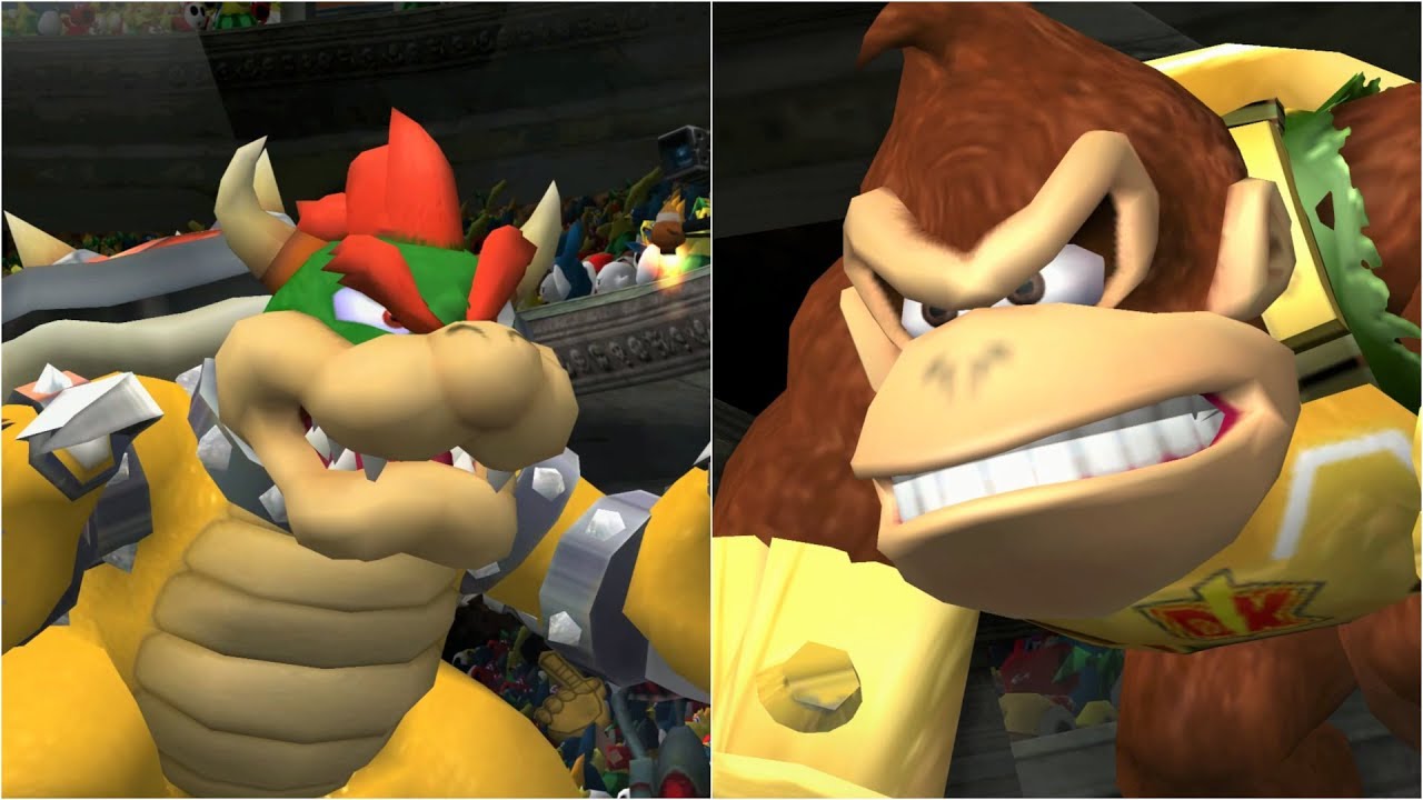Mario Strikers Charged - Bowser vs DK - Wii Gameplay (4K60fps)