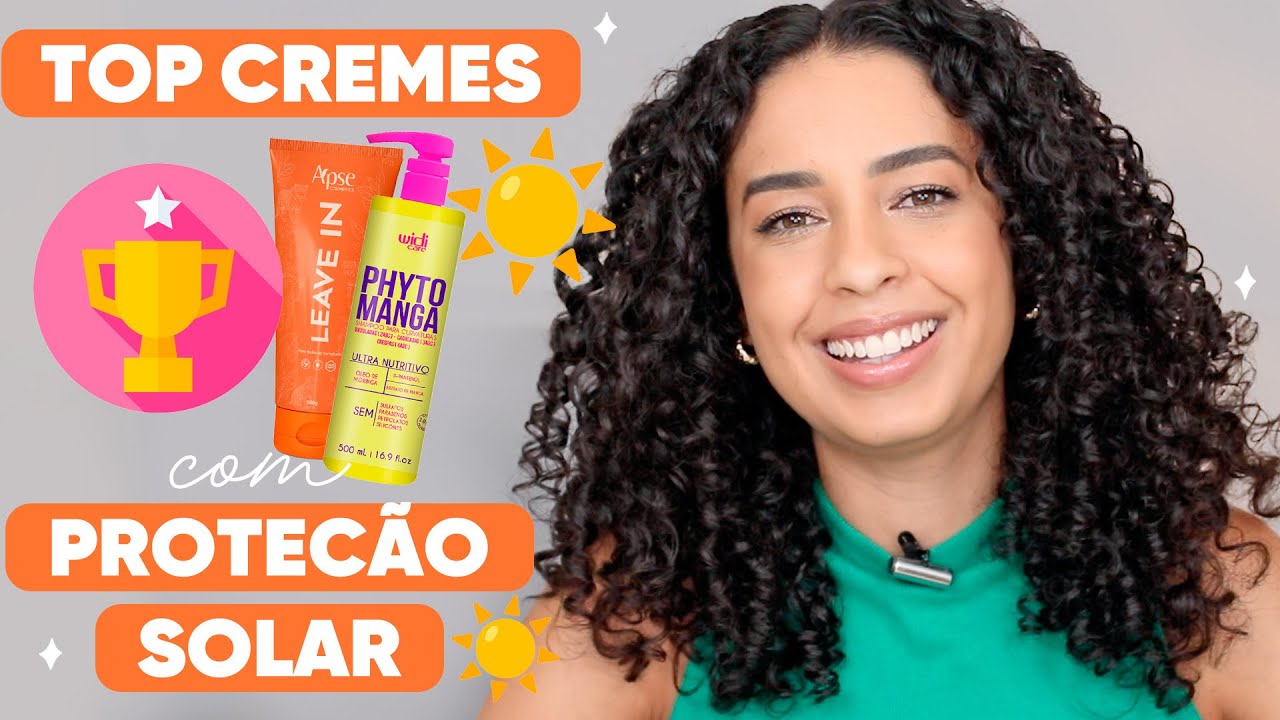 MELHORES CREMES COM PROTE&Ccedil;&Atilde;O SOLAR PRA CABELO CACHEADO  | JULIANA LOUISE