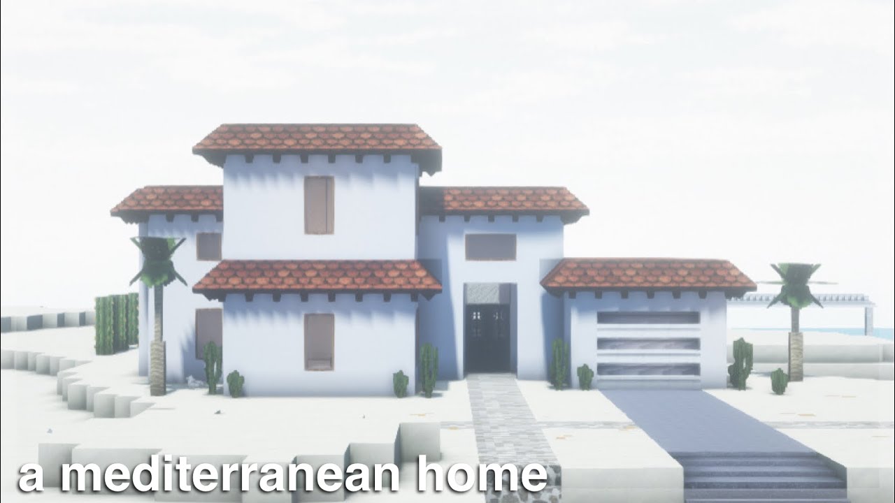 aesthetic Mediterranean home - Minecraft Cocricot JE speed build
