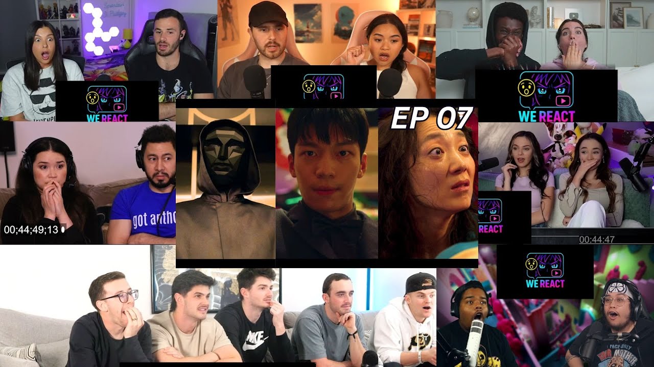 Squid Game Season 1 Episode 7 | Reaction Mashup #squidgame #reactionmashup