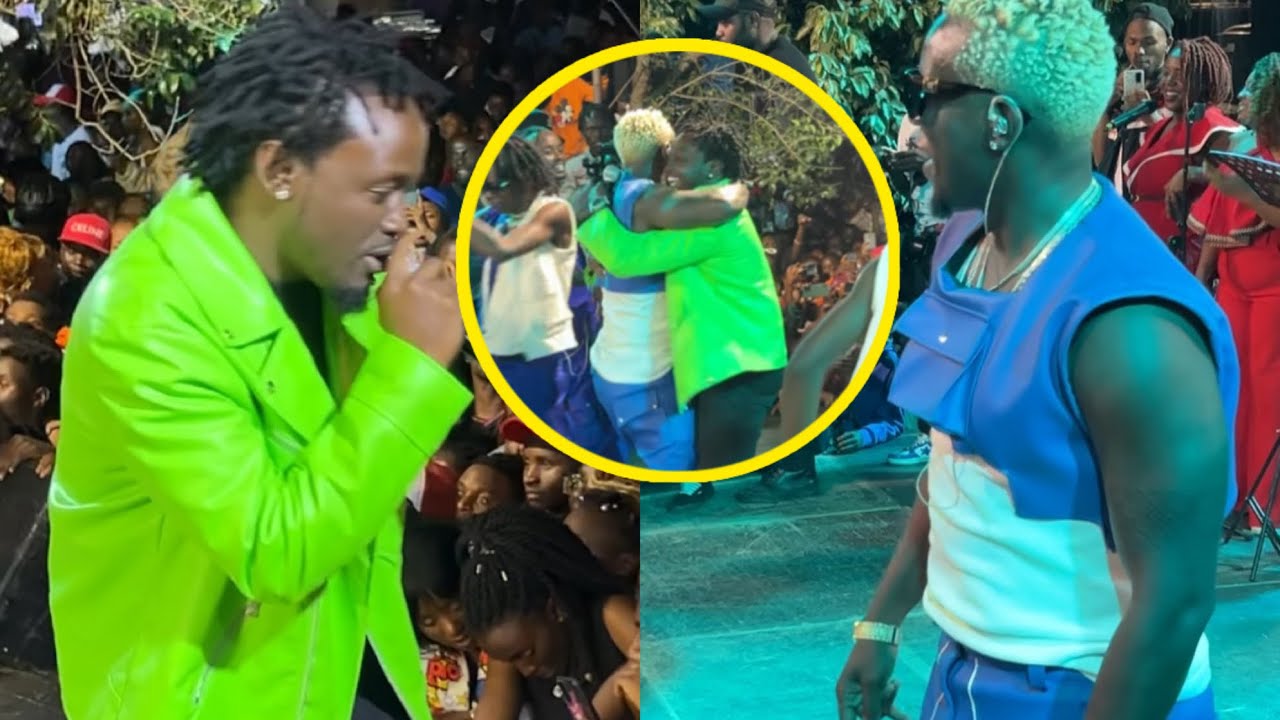Unbelievable moments as Bahati Ambushes Willy Paul On Stage |Plug Tv
