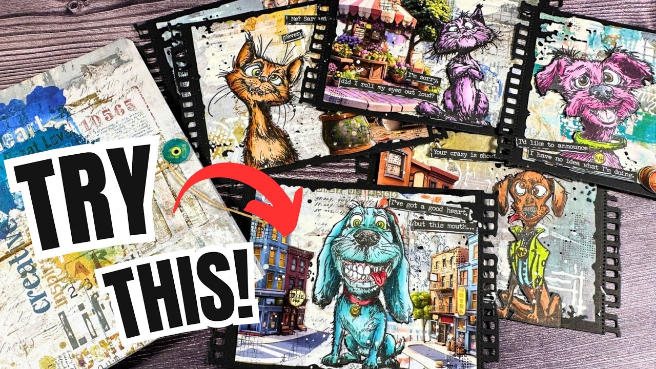 Art Journal Folio + 6 FUN PAGES!