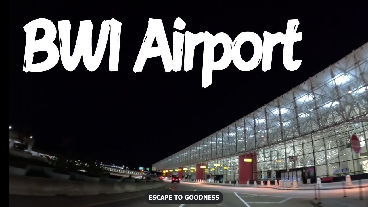 BWI Airport - Baltimore - Maryland - Night Drive 4K