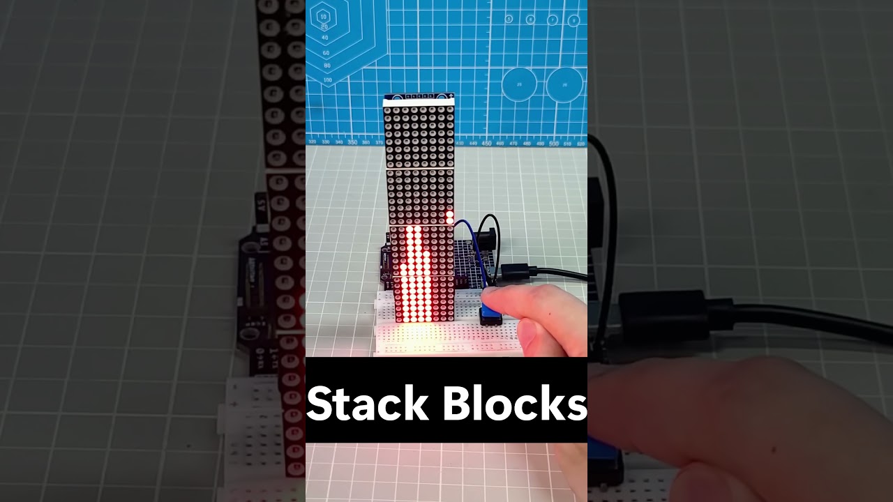 DIY LED Stacking Game Using Arduino - MAX7219 LED Dot Matrix Display #arduino #arduinoproject  #diy