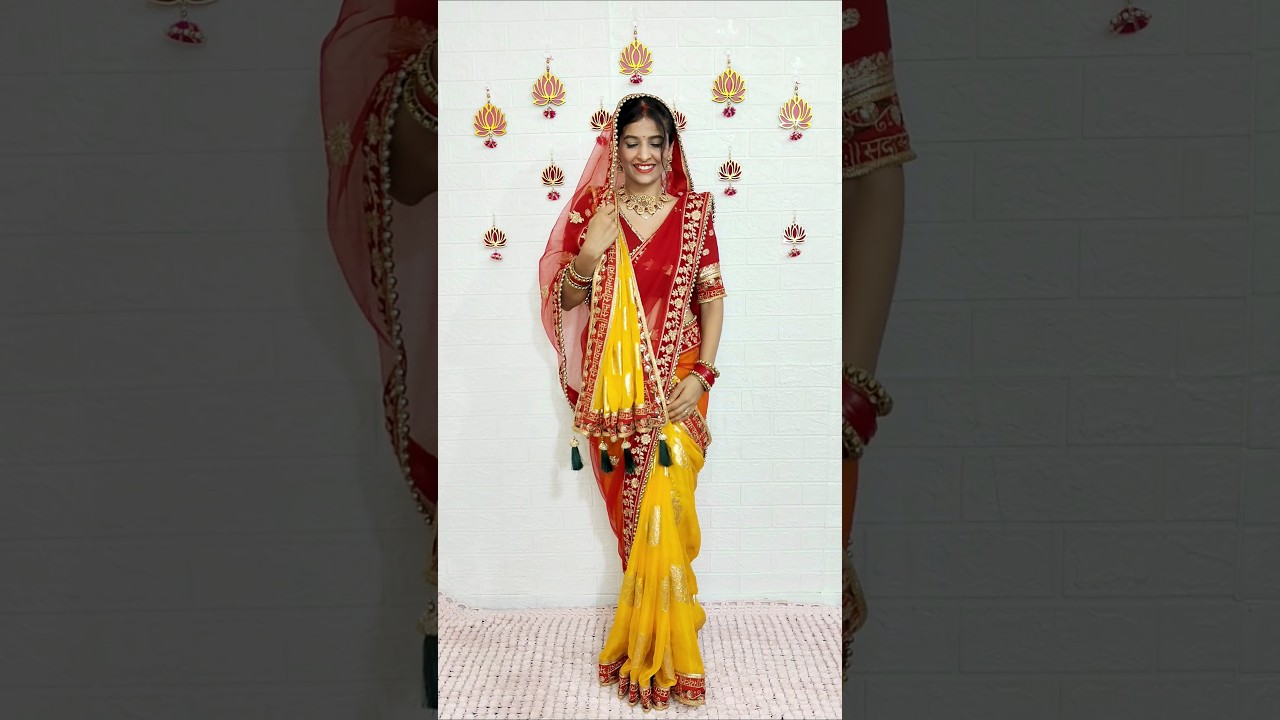 Karwa chauth special drape #saree #rekhamishra #sareedraping