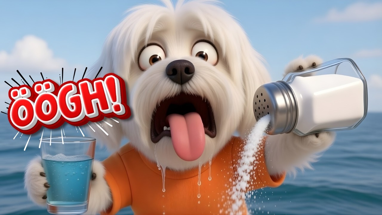 Любопытный Хайлаз выпил морскую воду! 🌊🐶 | Почему море солёное?