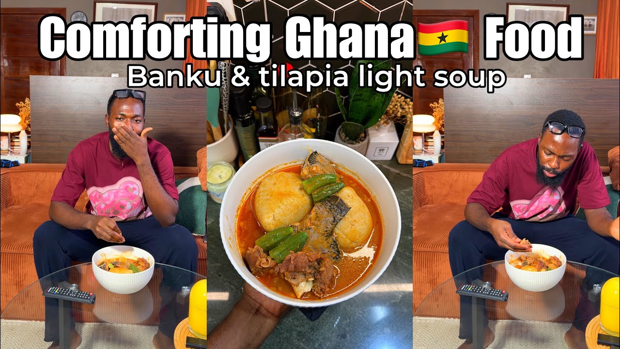 Давайте приготовим настоящее ганское блюдо, которое согреет душу: *ЛЕГКИЙ СУП ИЗ БАНКУ И ТИЛАПИИ*...