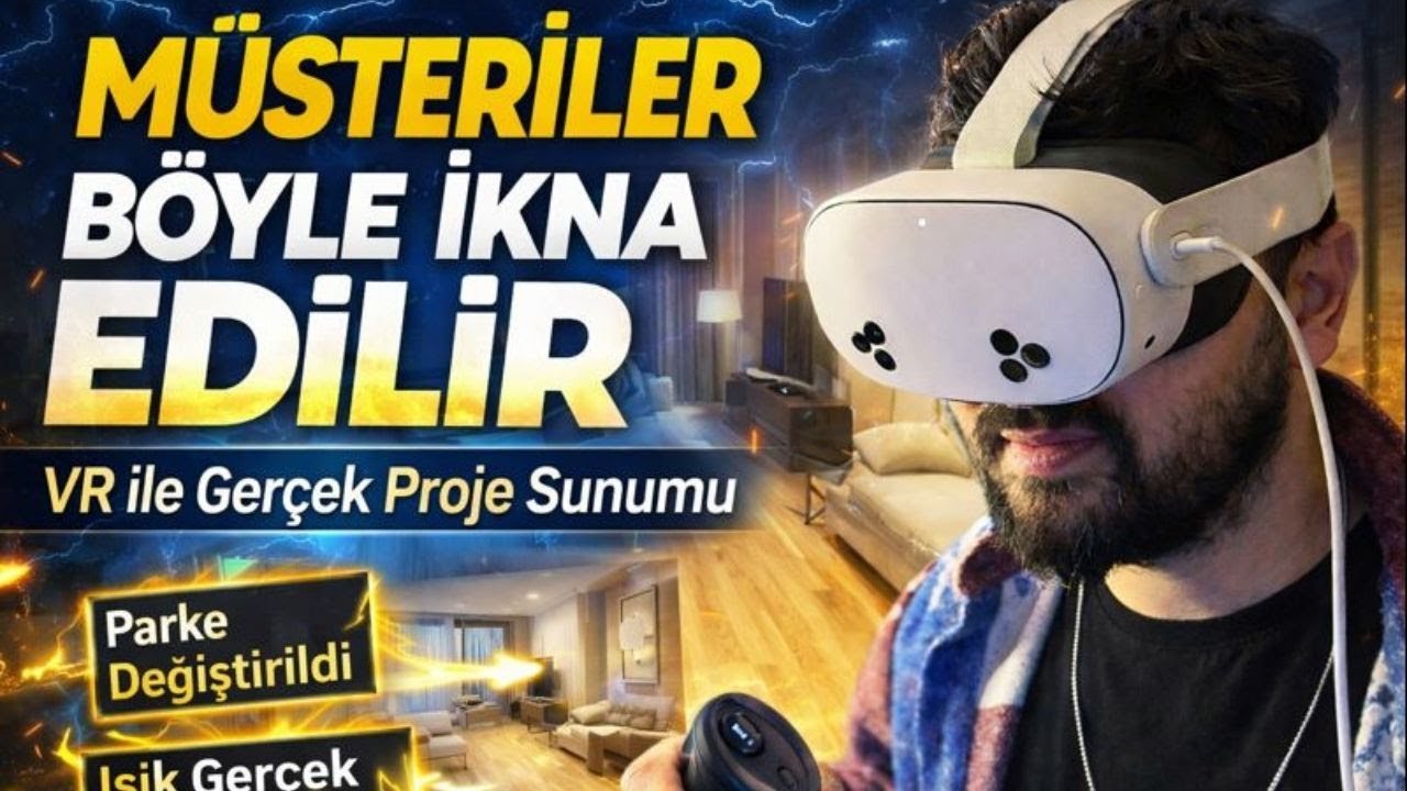 VR ile Daire Tadilat Projesi Sunumu | Gerçek Ölçü, Anlık Malzeme Değişimi & Canlı Render