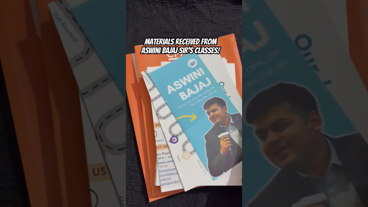 CFA Level 1 exam material from Aswini Bajaj classes | Mentor Aswini Bajaj|