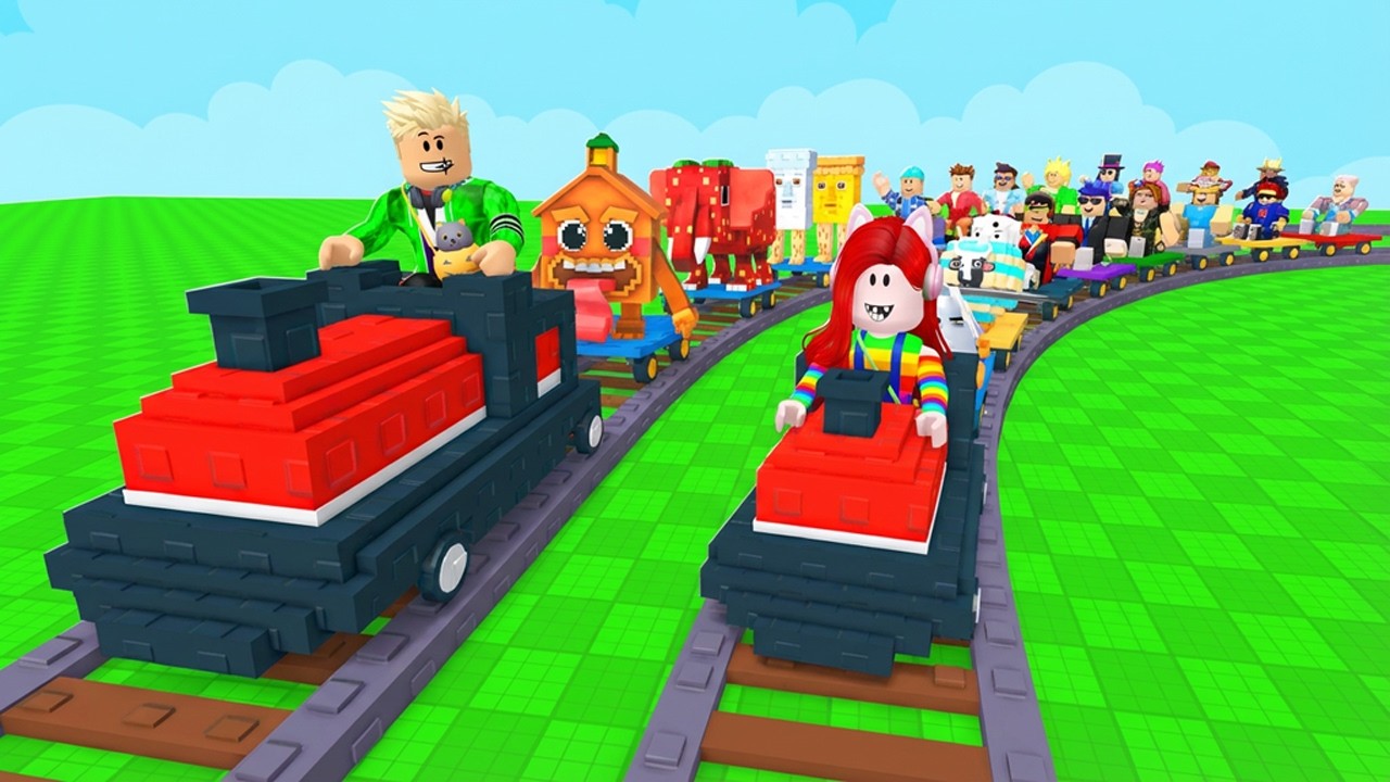 พี่เอกพี่ฝน พาเพื่อน brainrot นั่งรถไฟขยวนยาวมาก 🚂 - Roblox Brainrot Train