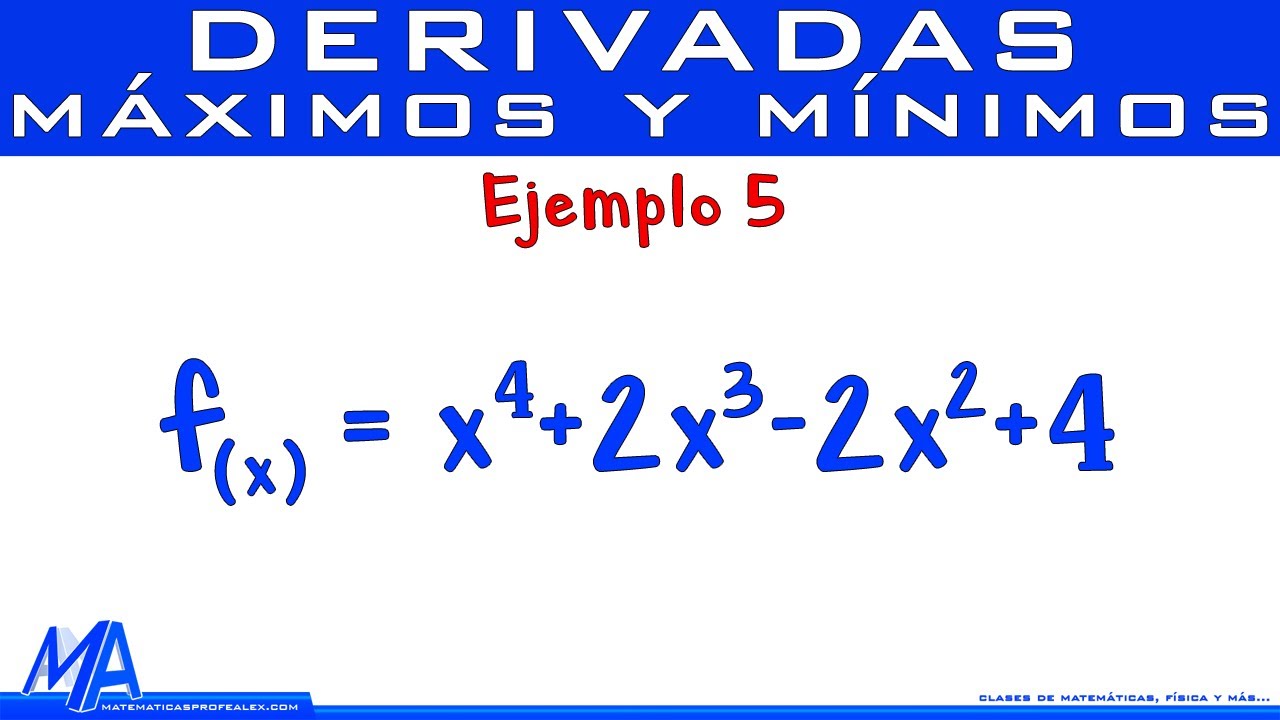 Máximos y mínimos de una función | Ejemplo 5