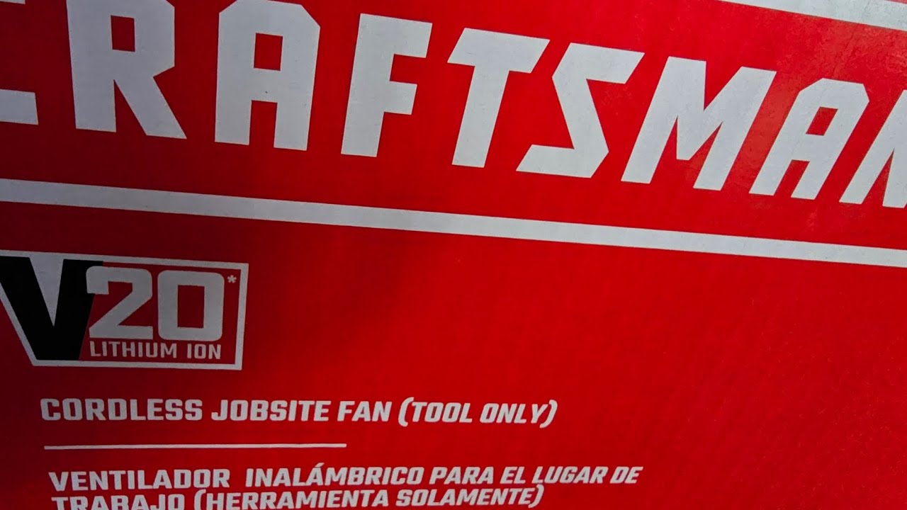 CRAFTSMAN V20 jobsite fan (unboxing)