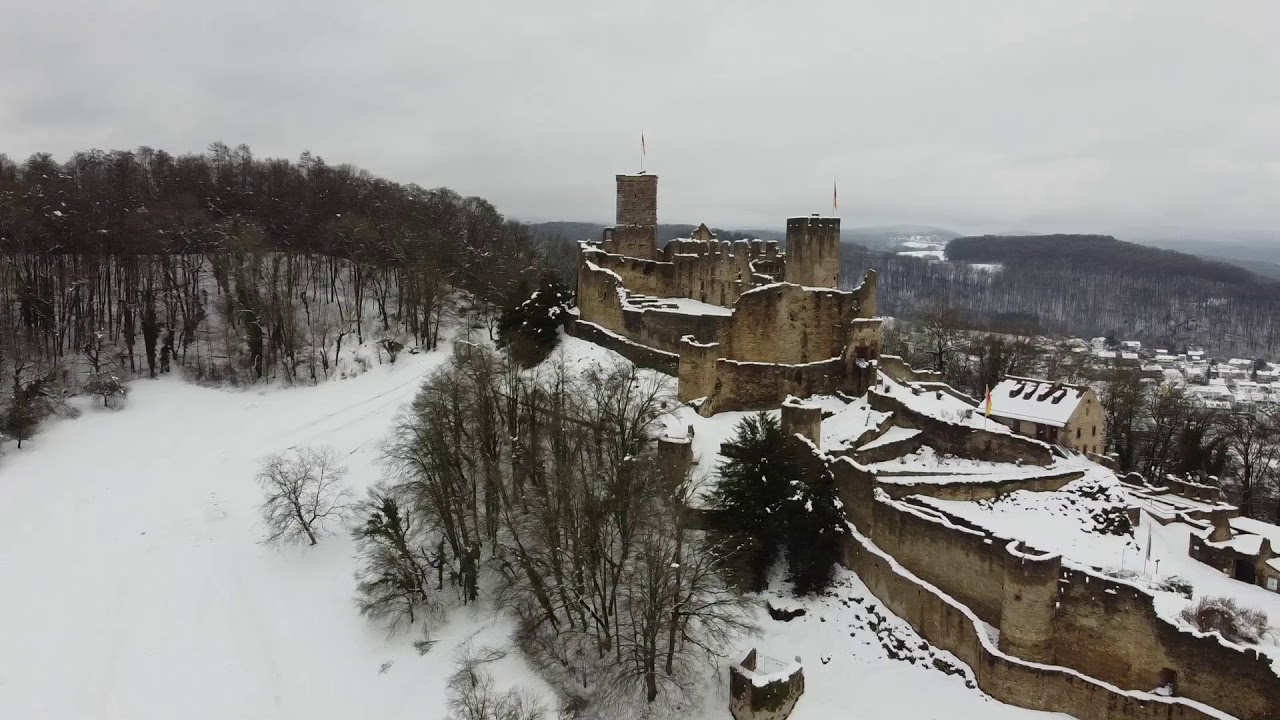 Flug über Lörrach & Burgruine Rötteln (Schnee-Edition)