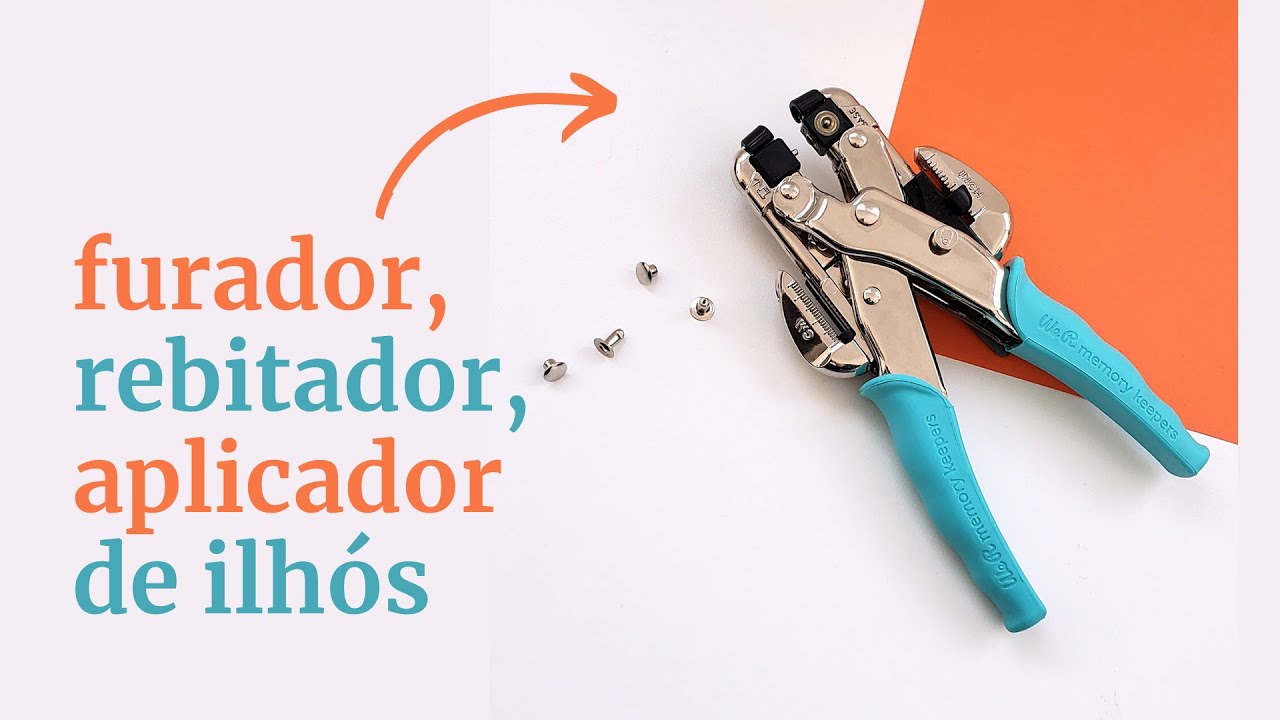 A maneira mais fácil de aplicar rebite e ilhós  -  Como usar o Rebitador Manual Crop a Dile