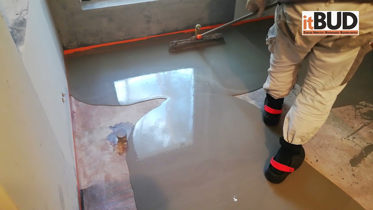 Mikrocement Grigio Flow  sytem rozlewny - aplikacja