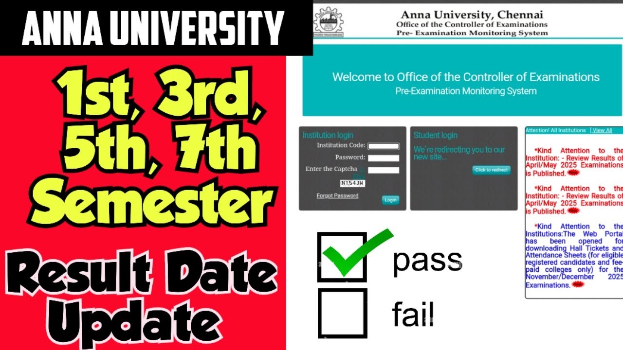 Anna University odd Semester Examination 2025 Result date update|Engineering king|