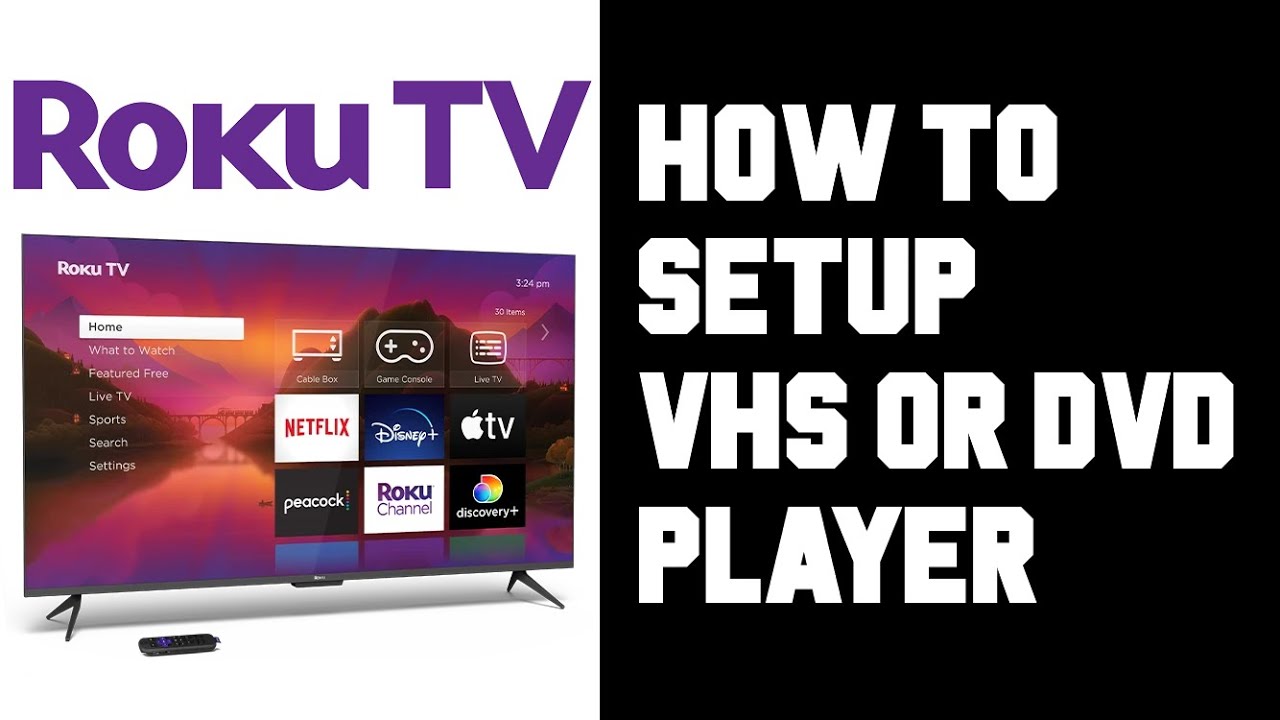 Roku TV How To Hookup DVD or VHS Player - How To Play DVDs or VHS on Roku TV Step By Step Guide