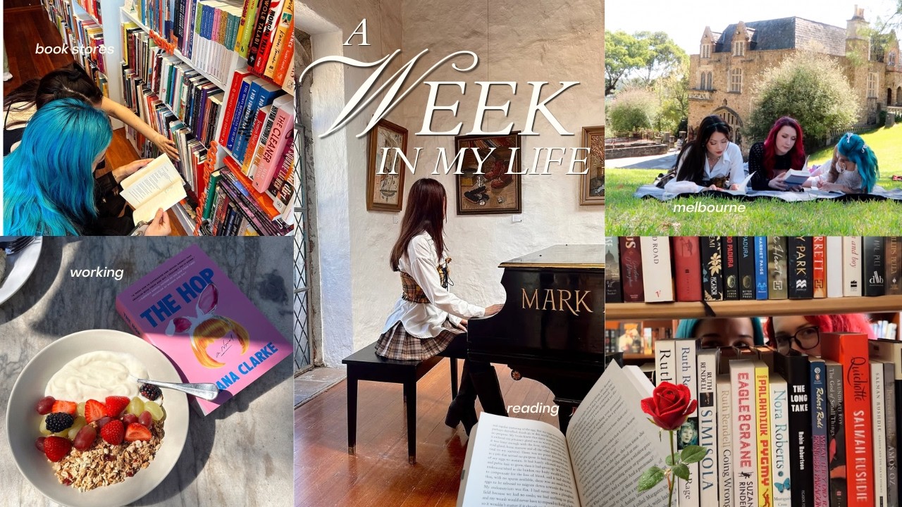 Неделя из моей жизни 🌹📖 книжные магазины, чтение, Мельбурн
