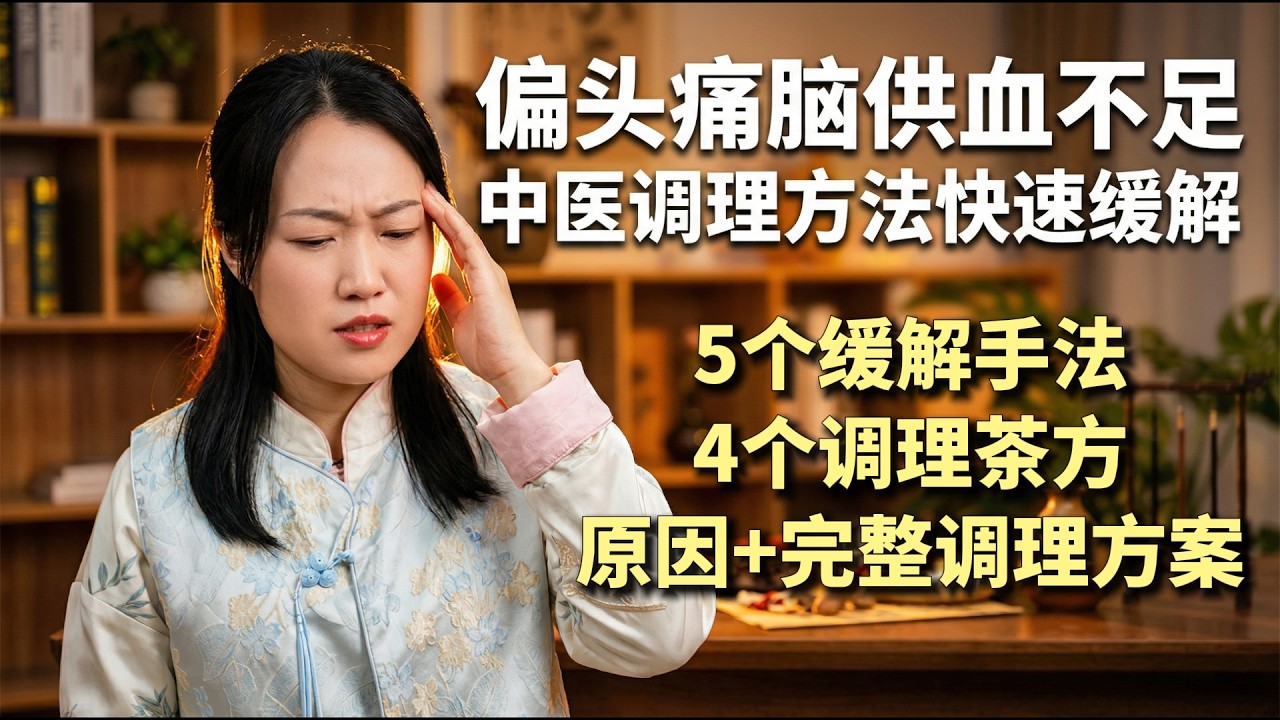 【偏头痛脑供血不足】中医辨证原因+完整调理方案，教你5个手法快速缓解，4个茶疗方根治。#中医养生 #中國醫 #健康科普 #偏头痛 #脑供血不足