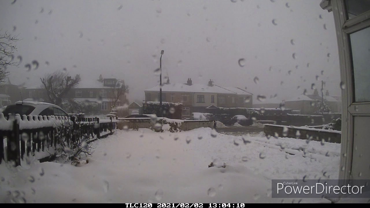 MORNING SNOW, FOLLOWED BY RAIN AND SNOW MELT - WIBSEY, BRADFORD, UK - 02/02/2021