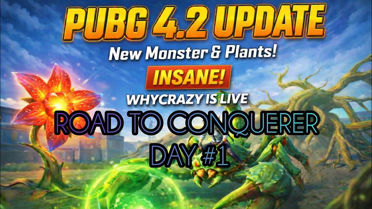 🔴 ROAD TO CONQUEROR – DAY #1 | Non-Stop Rank Push 🔥 | WHY CRAZY IS LIVE