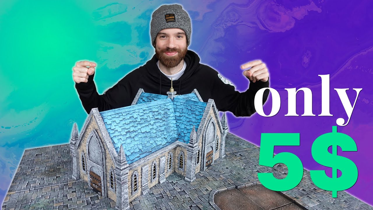 ⛪ Miniature Fantasy CHAPEL - Cheap and Easy DnD & Wargaming terrain (+FREE TEMPLATES)
