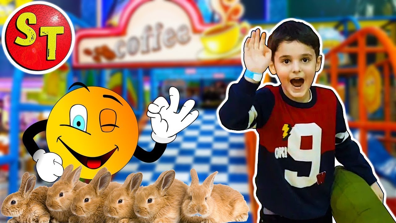 Влог ВЕСЕЛЫЕ ГОРКИ, лабиринт и пушистые КРОЛИКИ | funny kids vlog.
