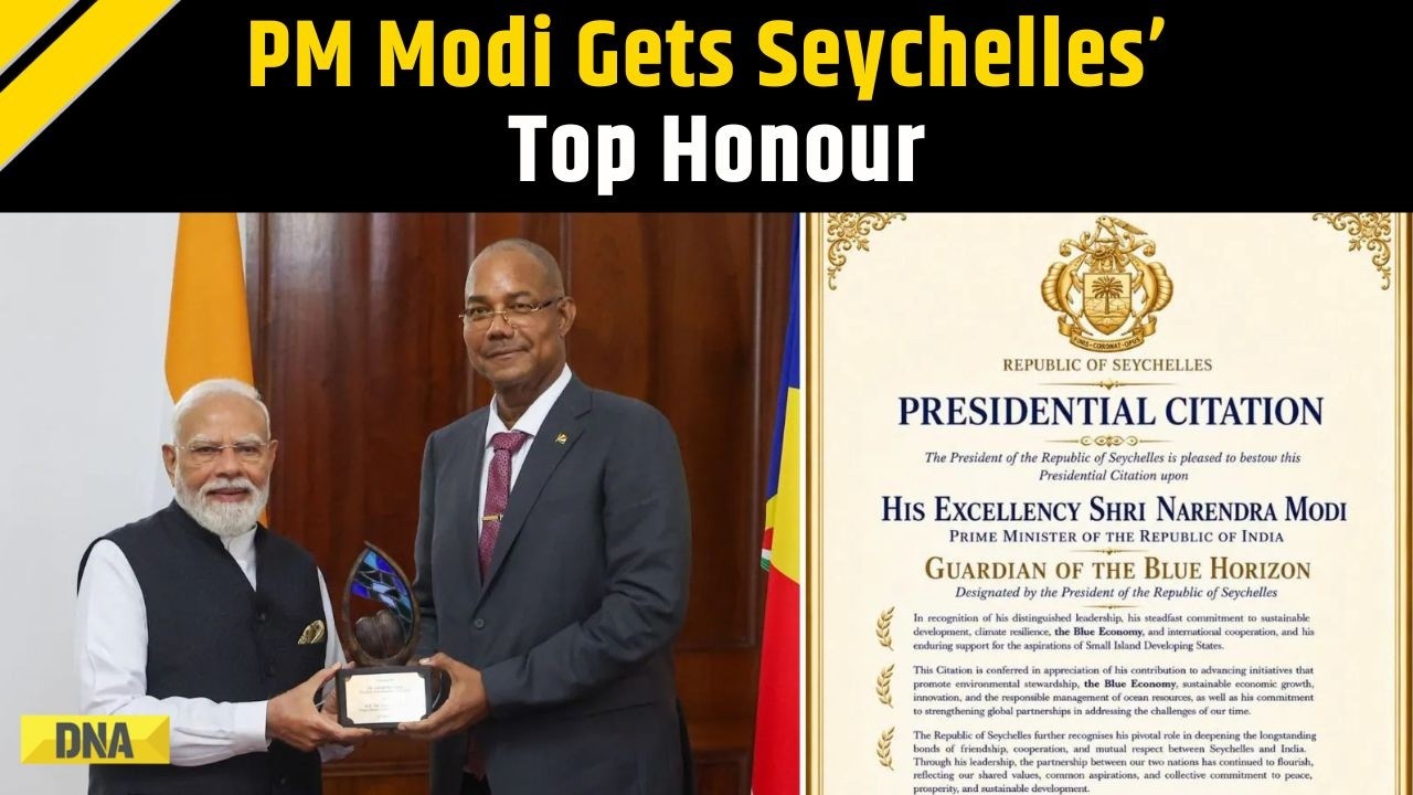PM Modi News: PM Modi Receives Seychelles' Highest Environmental Honour, 'Guardian of Blue Horizon'