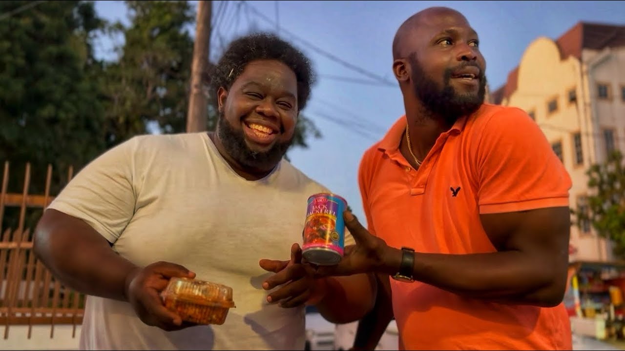 Street side vibes | Bigga 5 & goat head | lasco mackerel & bread fruit 