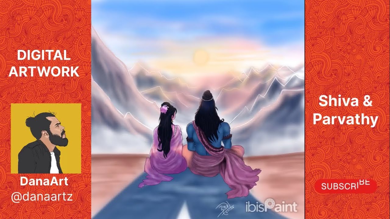 Digital Art Record Time Lapse “ Shiva & Parvathy “
